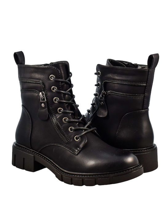 Yfantidis Women's Combat Boots Black