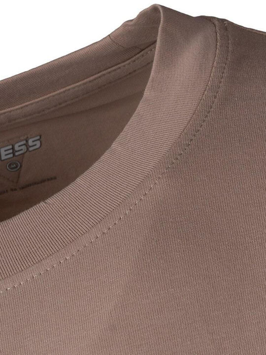 Guess Herren T-Shirt Kurzarm Beige