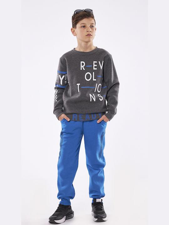 Hashtag Kids Sweatpants Set Blue 2pcs