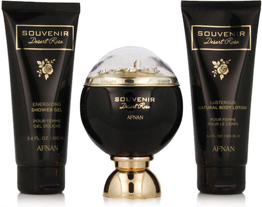 Afnan Souvenir Desert Rose Duftset mit Eau de Parfum und Duschgel 3 Stück