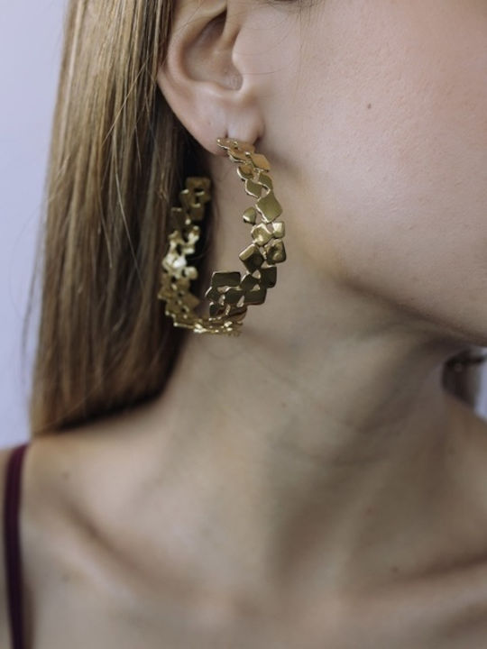 Kalliope Earrings Hoops Gold Plated