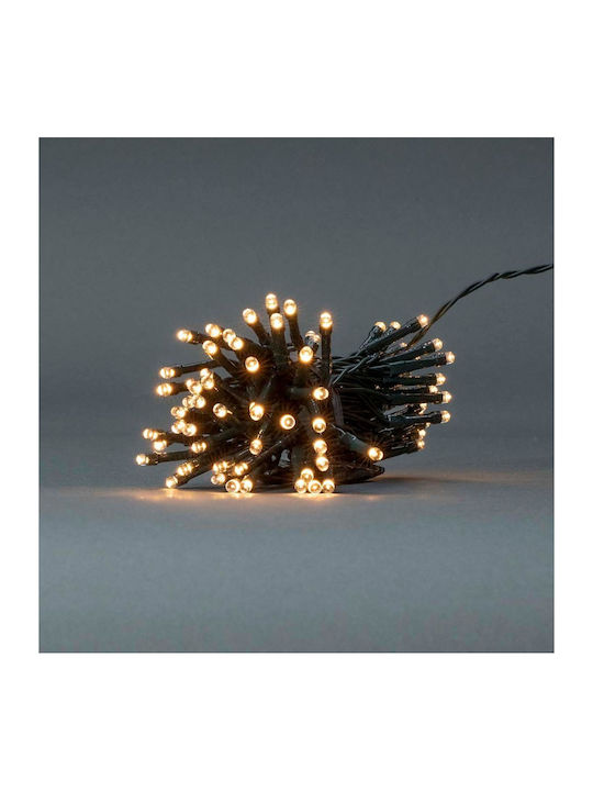 Christmas Lights LED 4.1m. White in String with Black Cable Nedis