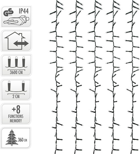 1800 Λαμπάκια LED 36μ. Ψυχρό Λευκό σε Σειρά