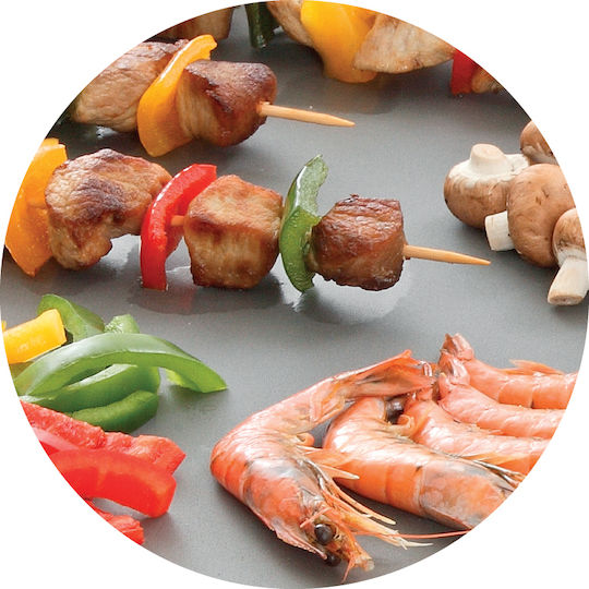 RM Gastro Πλατώ Ψησίματος Υγραερίου 33x60x22cm 4kW με Λεία Πλάκα Redfox FTH30G