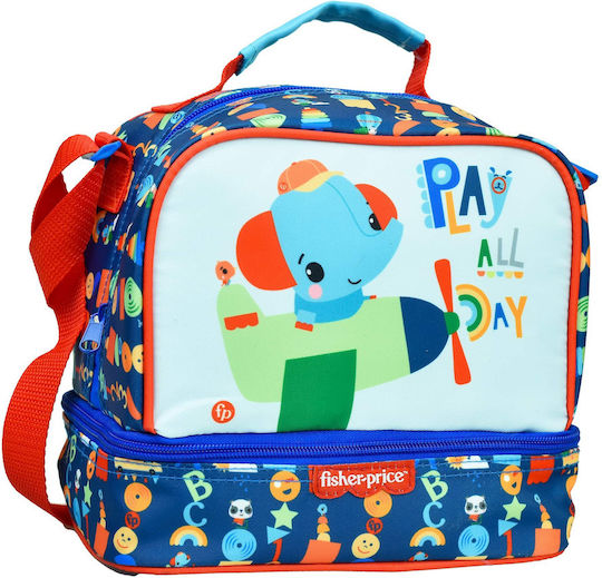 Fisher Price Airplane School Insulated Shoulder Lunch Bag 4.5lt Multicolour 20 x 15 x 21cm