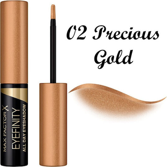 Max Factor Eyefinity 24H Eye Shadow in Liquid Form 002 Precious Gold 9.7ml