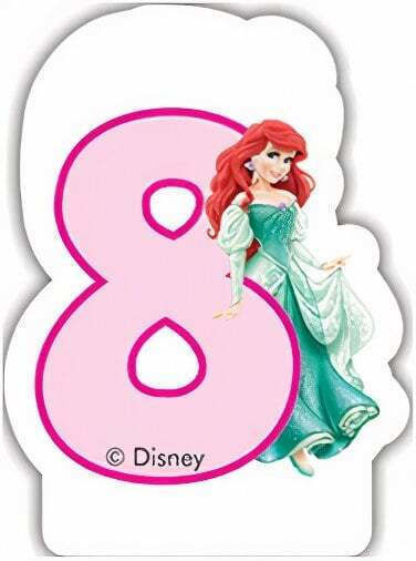 Procos Κεράκι Γενεθλίων Disney Princess Κεράκι Γενεθλίων Αριθμός "8" σε Ροζ Χρώμα 82901