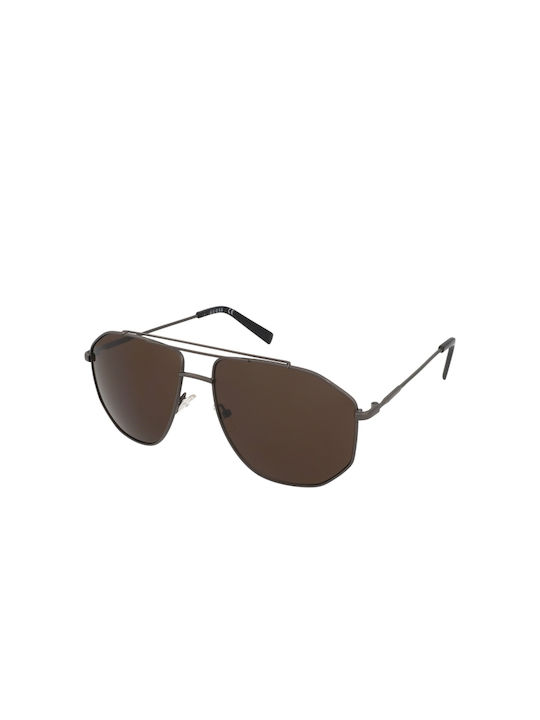 Guess Sunglasses with Gray Metal Frame and Brown Lenses GF5087 08E