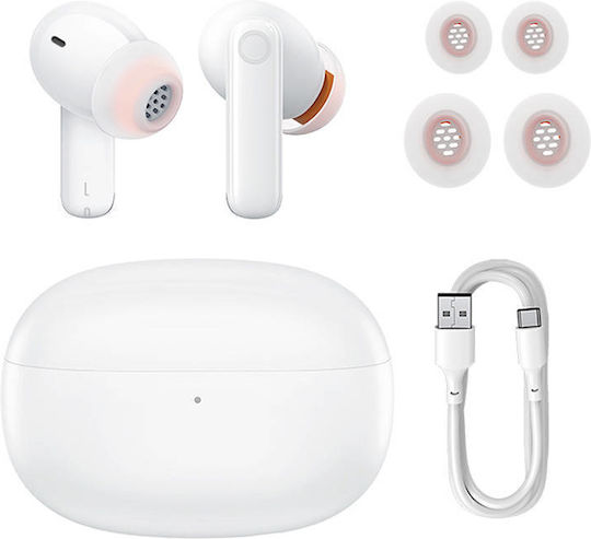 Baseus Bowie MZ10 In-ear Bluetooth Handsfree Căști cu Carcasă de Încărcare Alb