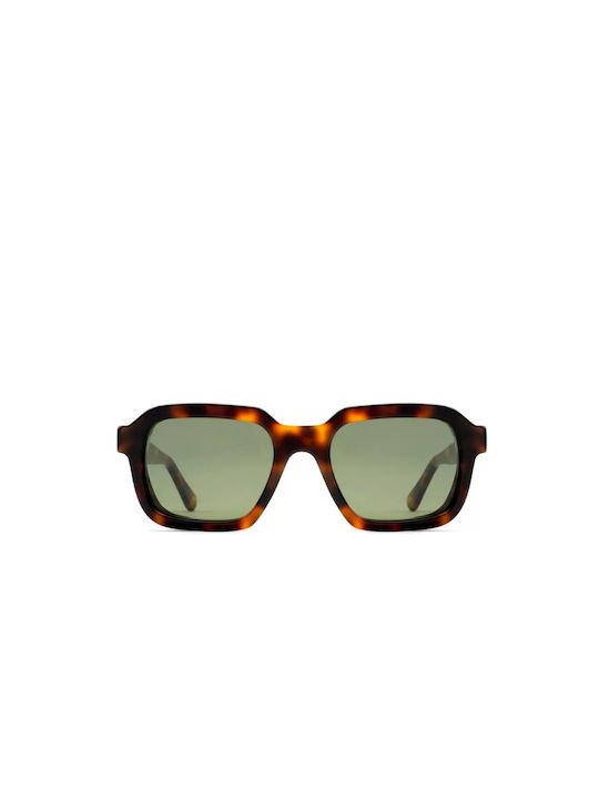 L.G.R. Raffaello Explorer Unisex Sonnenbrille mit Kunststoff Gestell Havana Maculato 39 / Green g15