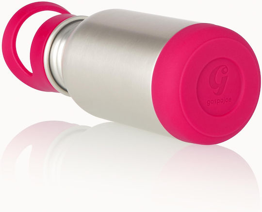 Gaspajoe Loopy Birds Παιδικό Παγούρι Σιλικόνης Non Spill Φούξια 400ml