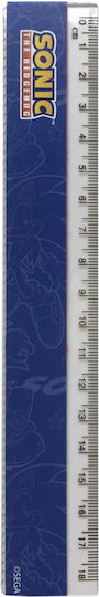 Gim Sonic Kids Stationery Set with Pencil, Sharpener, Eraser, Notepad and Ruler 5pcs