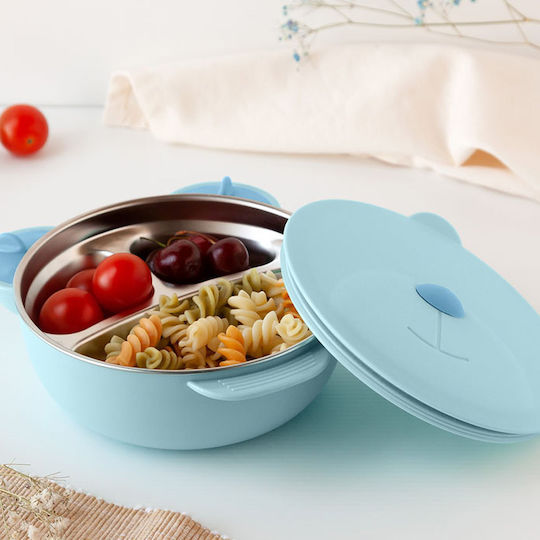 Kiokids Bear Edelstahl Kinderlebensmittelbehälter Blau