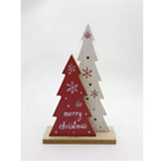Triangular Christmas Decorative Tree 20cm Red Triangular Christmas Decorative Tree 20cm Red