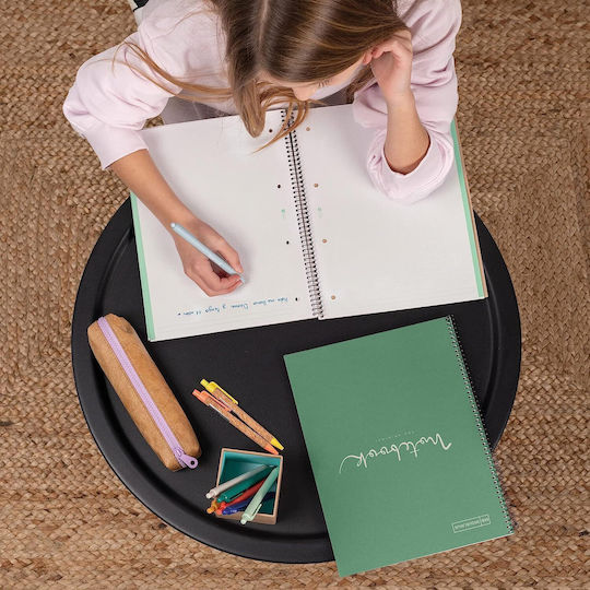 Miquelrius Spiral Notebook Ruled A4 80 Sheets Mr Recycled Emotions Ecomint 1pcs