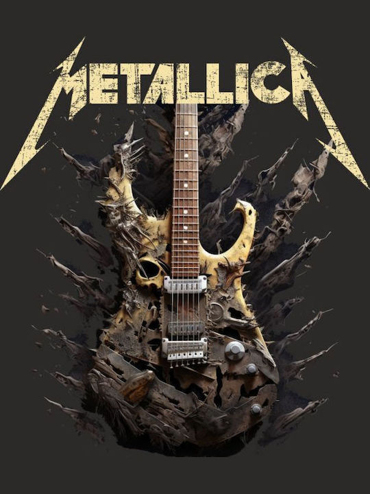 TKT Φούτερ με Κουκούλα Metallica Μαύρο