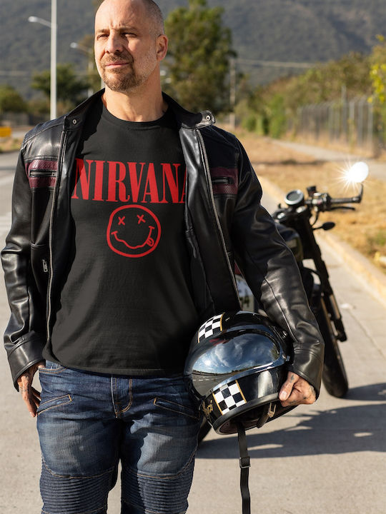 Softworld T-shirt Nirvana Logo σε Κόκκινο χρώμα