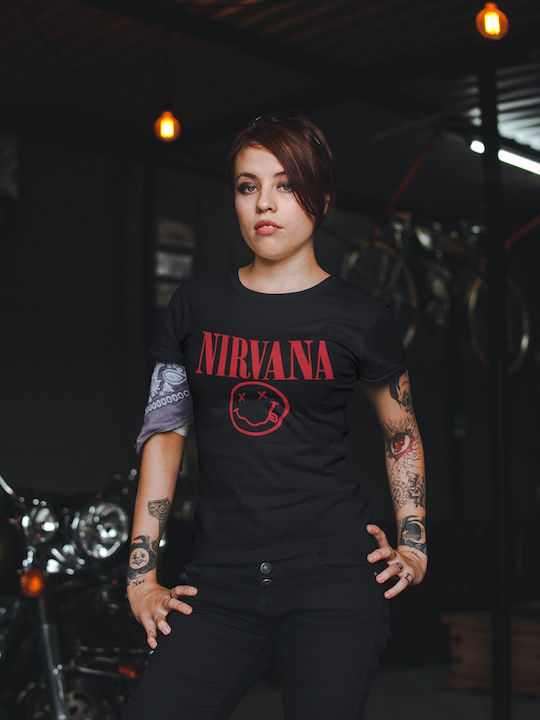 Softworld T-shirt Nirvana Logo σε Κόκκινο χρώμα