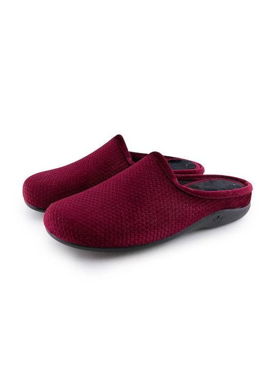 Adam's Shoes Winter Damen Hausschuhe in Burgundisch Farbe