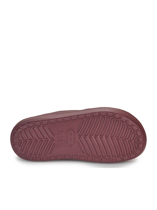 Classic Cozzzy Winter Women's Slippers with Fur Burgundy