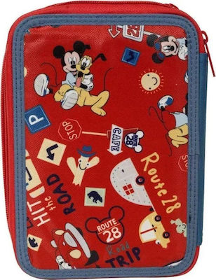 Gim Mickey Roadtrip Pencil Case Full with 2 Compartments Multicolored