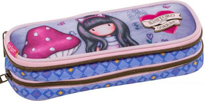 Graffiti Gorjuss Pencil Case with 2 Compartments Lilac