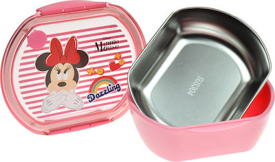 Gim Minnie Comfy Recipient pentru mâncare pentru copii din oțel inoxidabil 0.68lt Roz