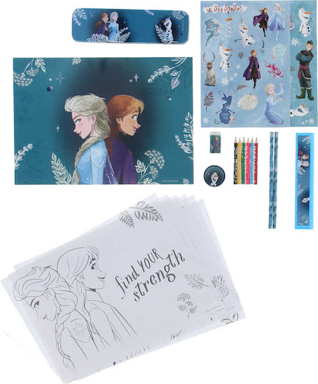 Disney Frozen Kids Stationery Set with Eraser and Notepad 2pcs