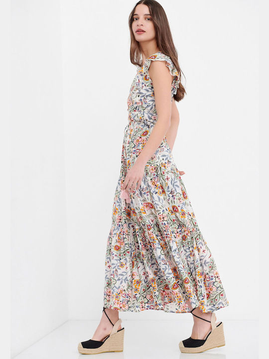 Funky Buddha High Waist Midi Skirt Floral