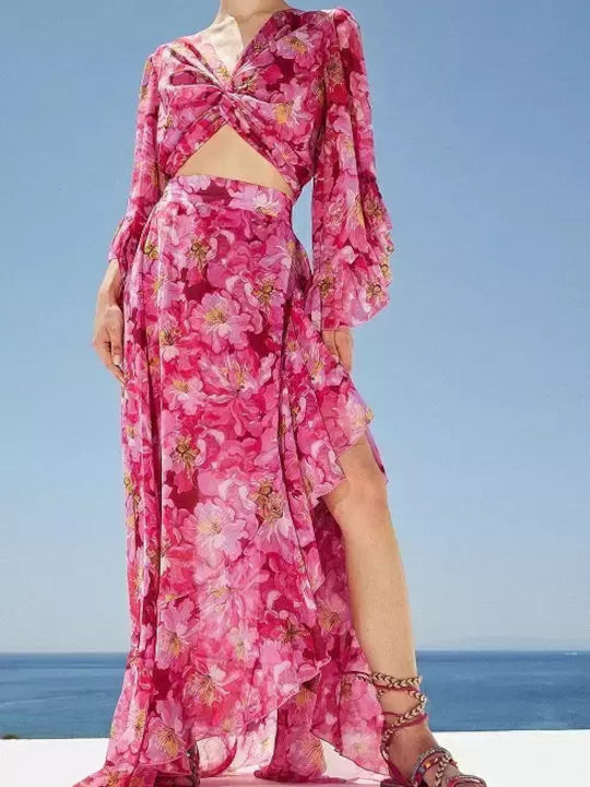 High-waisted Maxi Skirt Floral Multicolored