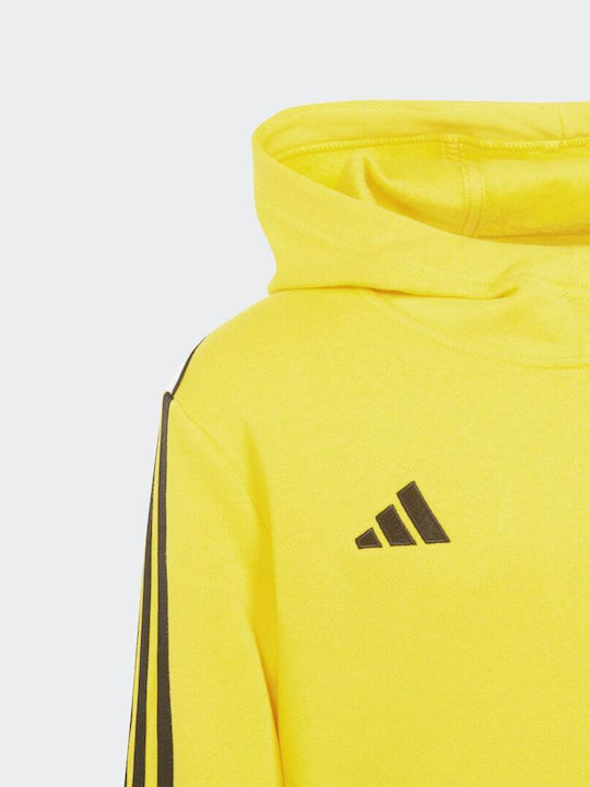 Adidas Kids Sweatshirt with Hood and Pocket Yellow Tiro 23 League