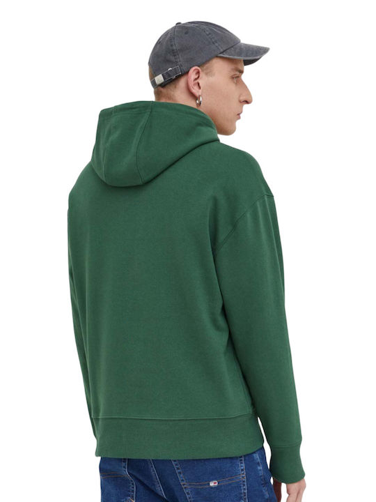 Tommy Hilfiger Men's Sweatshirt Jacket with Hood and Pockets Green