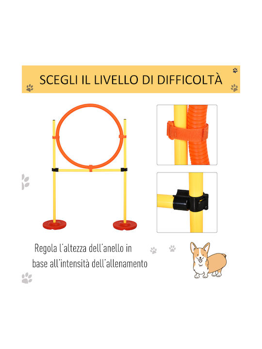 Pawhut Agility Set Jucărie de Antrenament Câine Galben 1buc