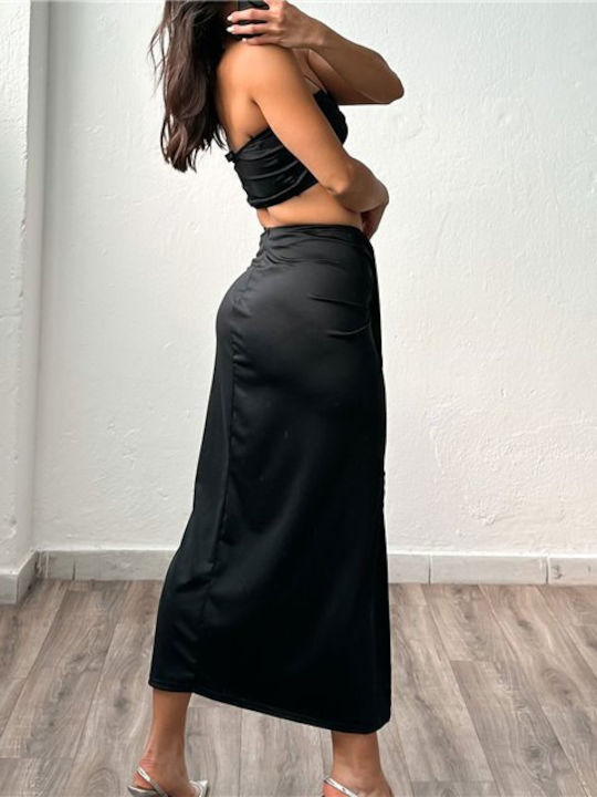 Chica Set with Maxi Skirt in Black color