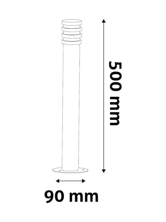 Avide AOLPL-SUN-WW-SN Small Post Outdoor Floor Lamp 1.5W with Natural White Light IP44 Silver