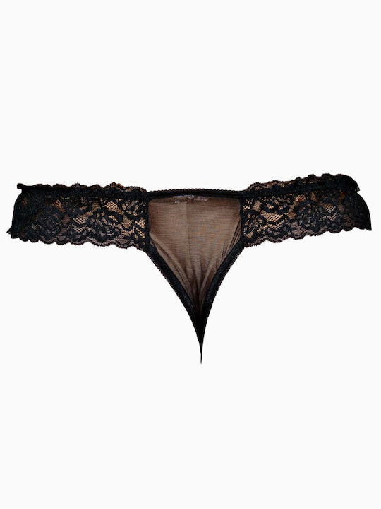 Free Move Women's String with Lace Black