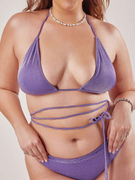 Gigi Set Bikini Τριγωνάκι Μωβ