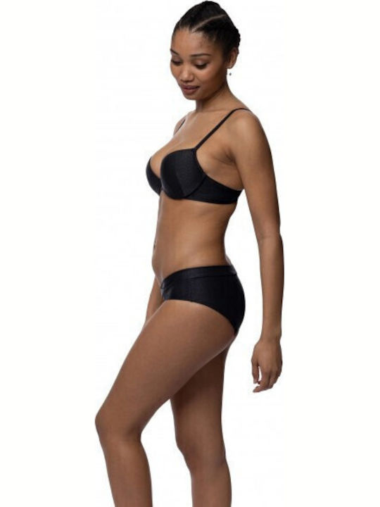 Underwire Bikini Bra Curacao with Adjustable Straps Black