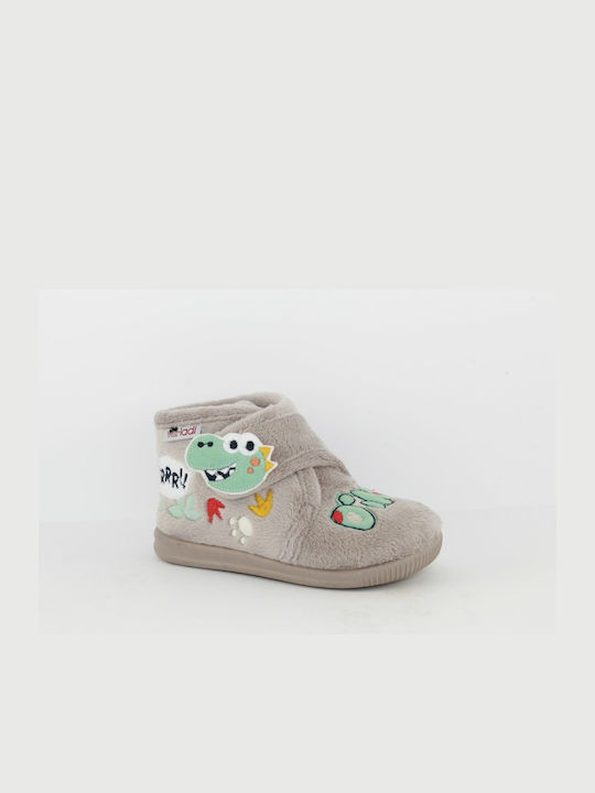 Vulladi Boys Closed-Toe Bootie Slippers Beige