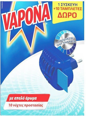 Vapona Fik Tablet Device for Mosquitoes 10 tabs 1pcs