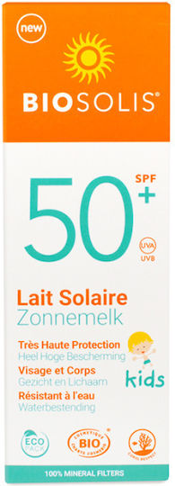 Biosolis Sun Milk SPF50 Αδιάβροχο Παιδικό Αντηλιακό Γαλάκτωμα για Πρόσωπο & Σώμα 100ml