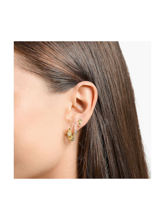 Thomas Sabo Single Earring made of Silver Gold Plated with Stones