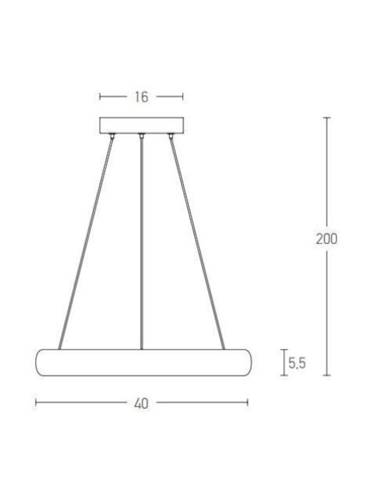 Zambelis Lights Lustră LED Bell Maro