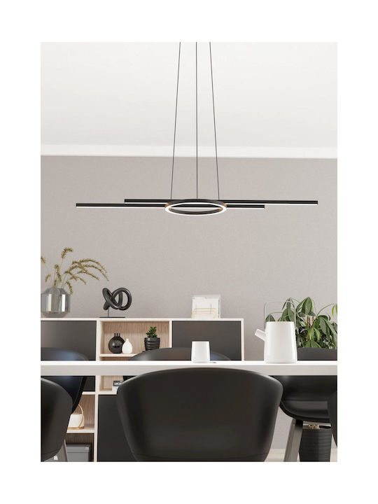 Eglo Zillerio-Z Pendant Light LED Rail Black