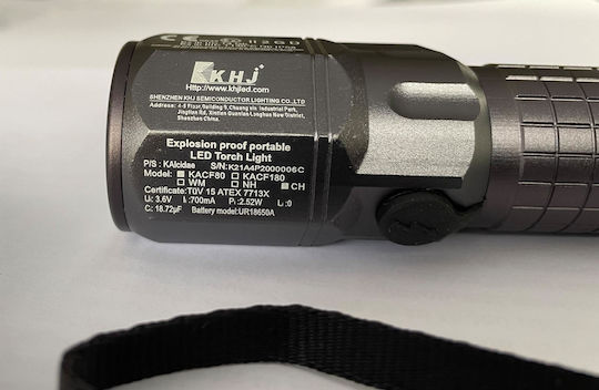 Pals Explosionsgeschützt Taschenlampe LED IP68 mit maximaler Helligkeit 227lm KHJ Alcidae