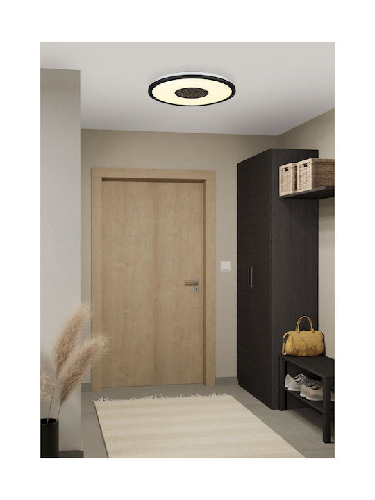 Eglo Marmorata Modern Metal Ceiling Light with Integrated LED 45pcs Black