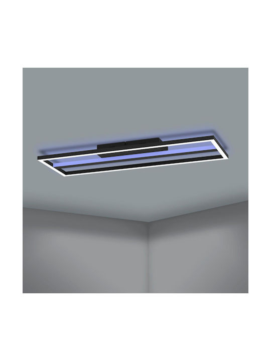 Eglo Calagrano-Z Smart Ceiling Mount Light 64cm Black with Integrated LED and Remote Control
