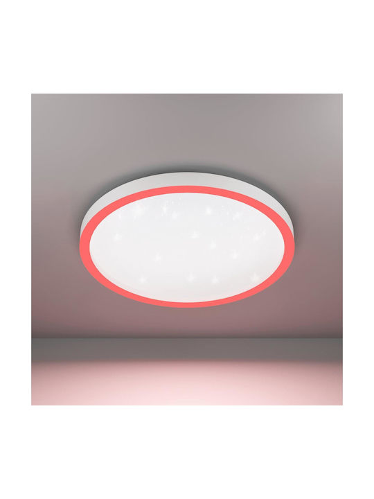 Eglo Montemorelos-Z Smart Ceiling Mount Light 57cm White with Integrated LED and Remote Control