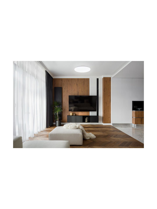 Eglo Totari-z Smart Ceiling Mount Light 53cm White with Integrated LED and Remote Control