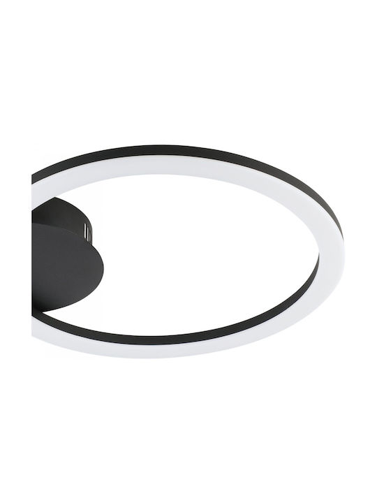 Eglo Parrapos-Z Smart Ceiling Mount Light 34cm Black with Integrated LED and Remote Control
